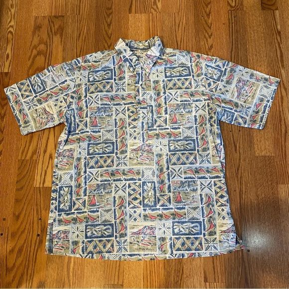 reyn spooner Other - Vintage 1980-90’s Reyn Spooner Hawaiian Pullover Short Sleeve Shirt Sz-XL